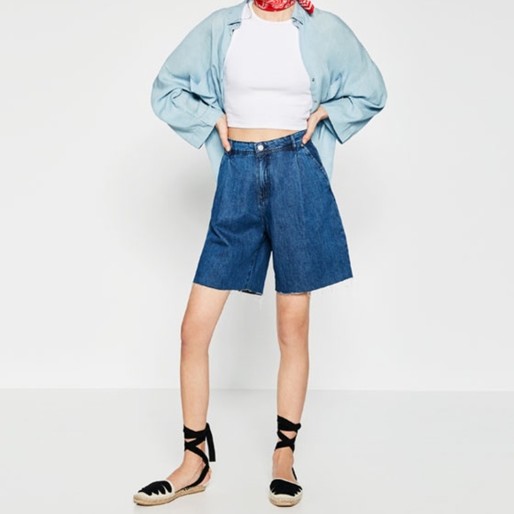 Zara Pants - ZARA TRF BERMUDA DENIM SHORTS